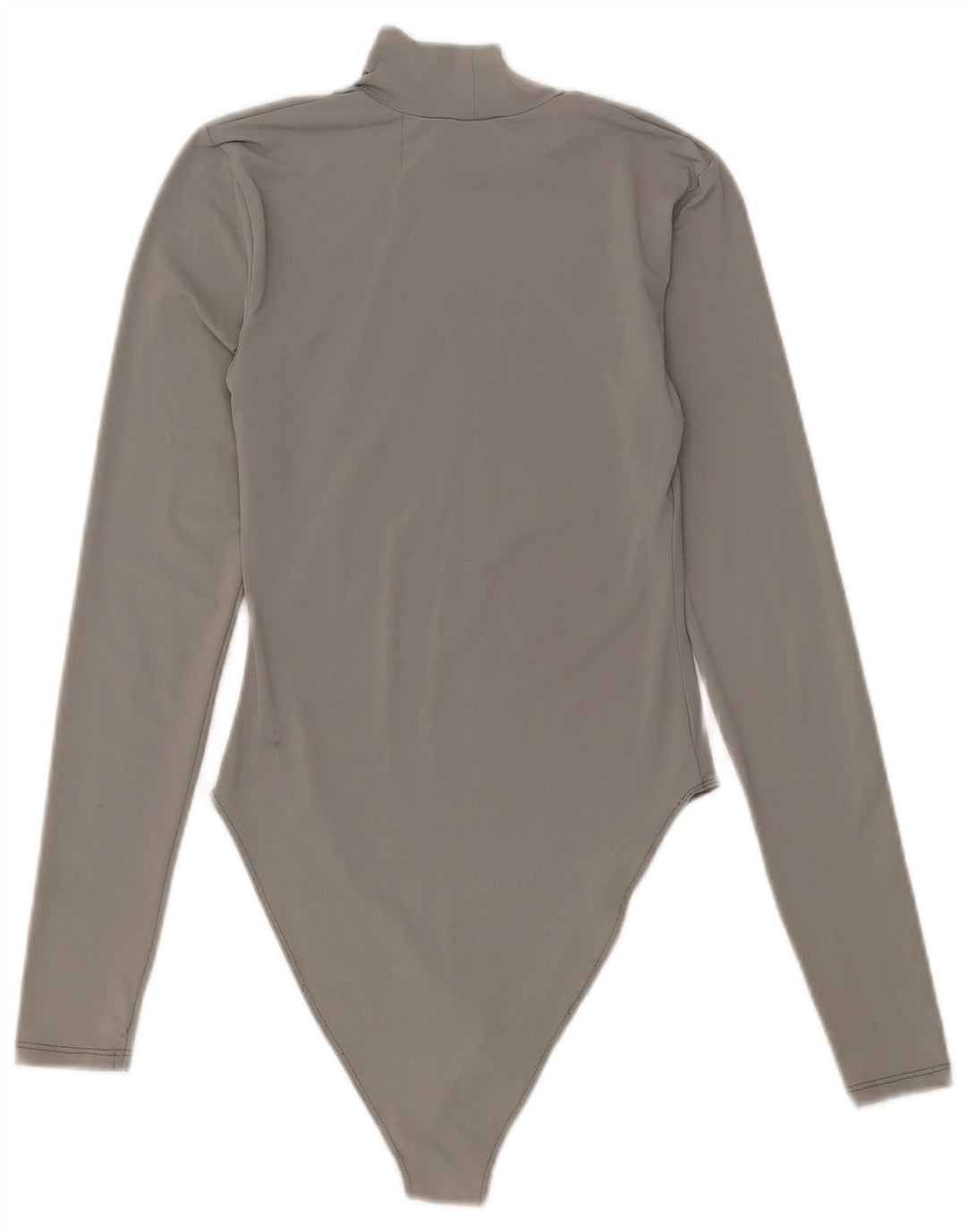 Zara Womens Long Sleeve Bodysuit UK 12 Medium Grey Nylon