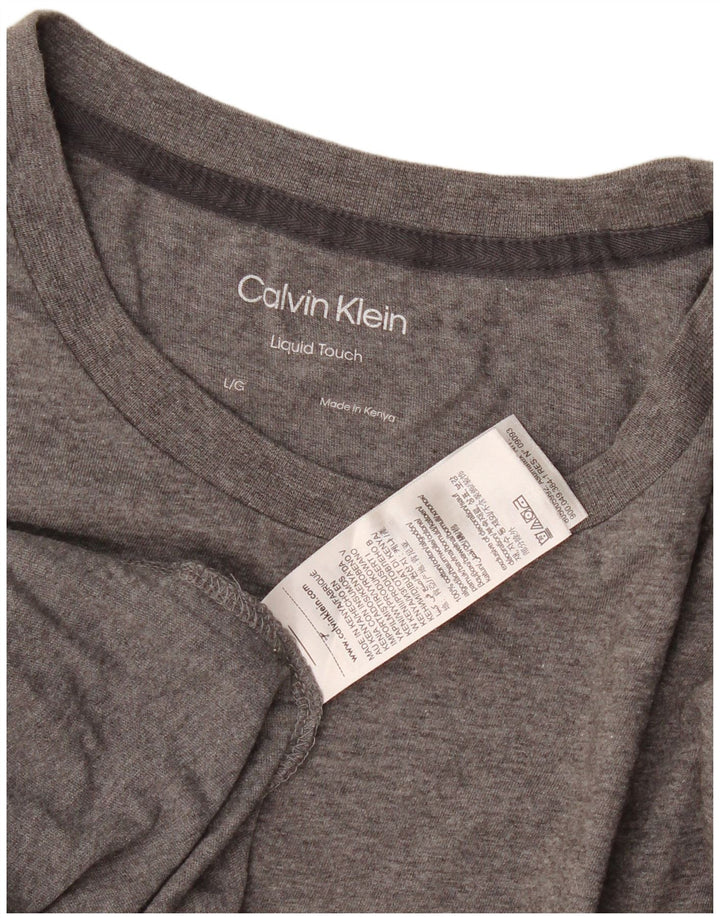 Calvin Klein Mens T-Shirt Top Large Grey Cotton