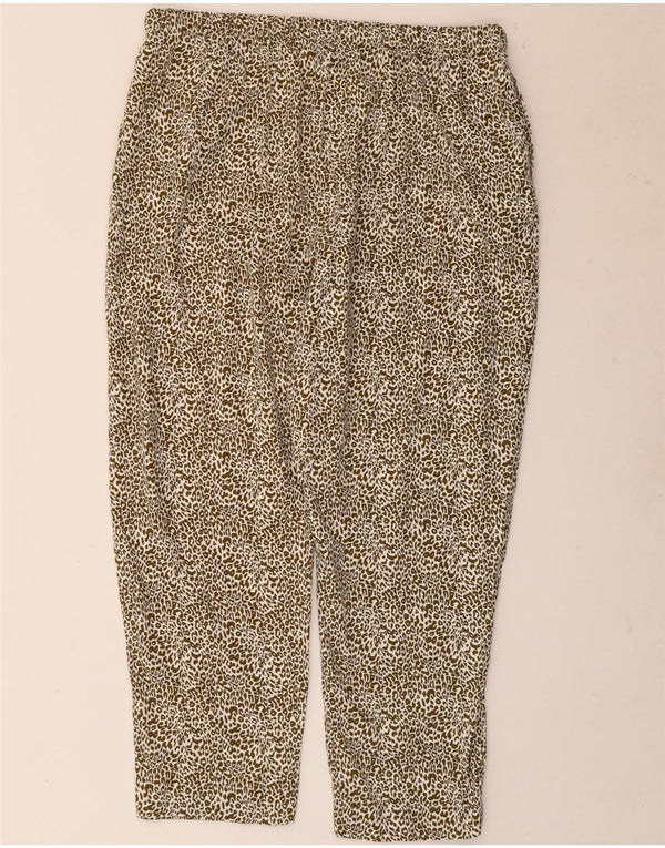 Marks & Spencer Womens High Waist Casual Trousers UK 18 XL W36 L25 Khaki