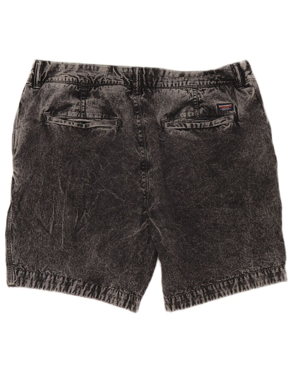 Superdry Mens Denim Shorts W34 Large Grey Cotton