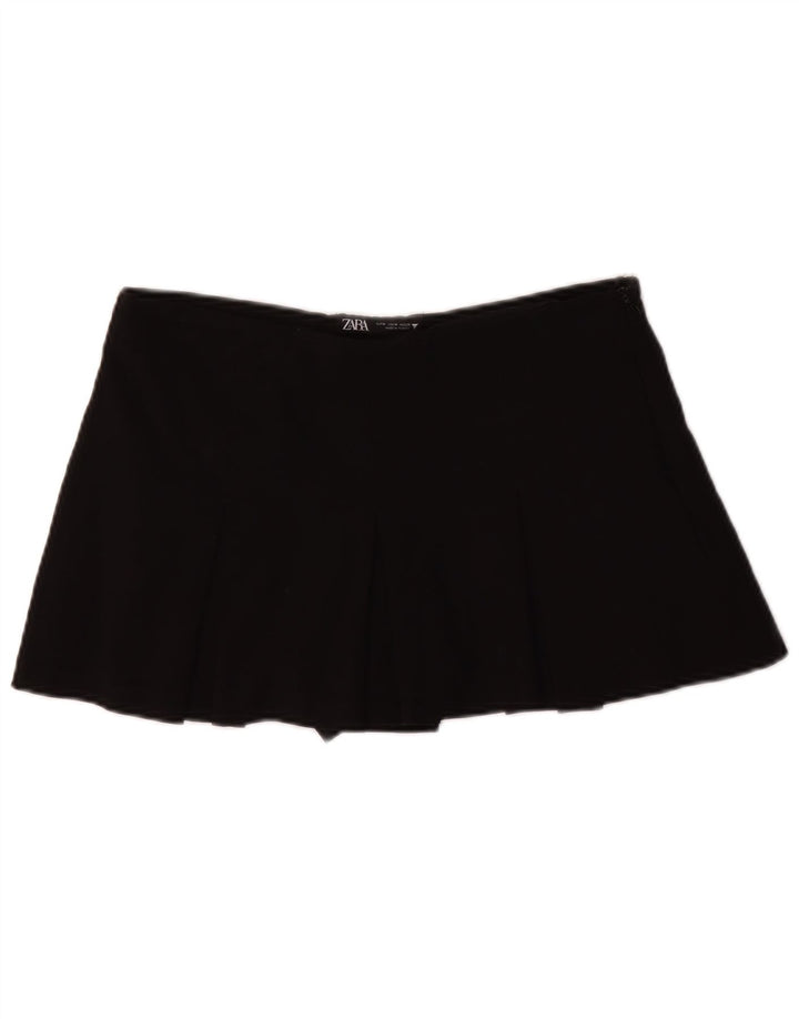 Zara Womens Mini Pleated Skirt Medium W28 Black