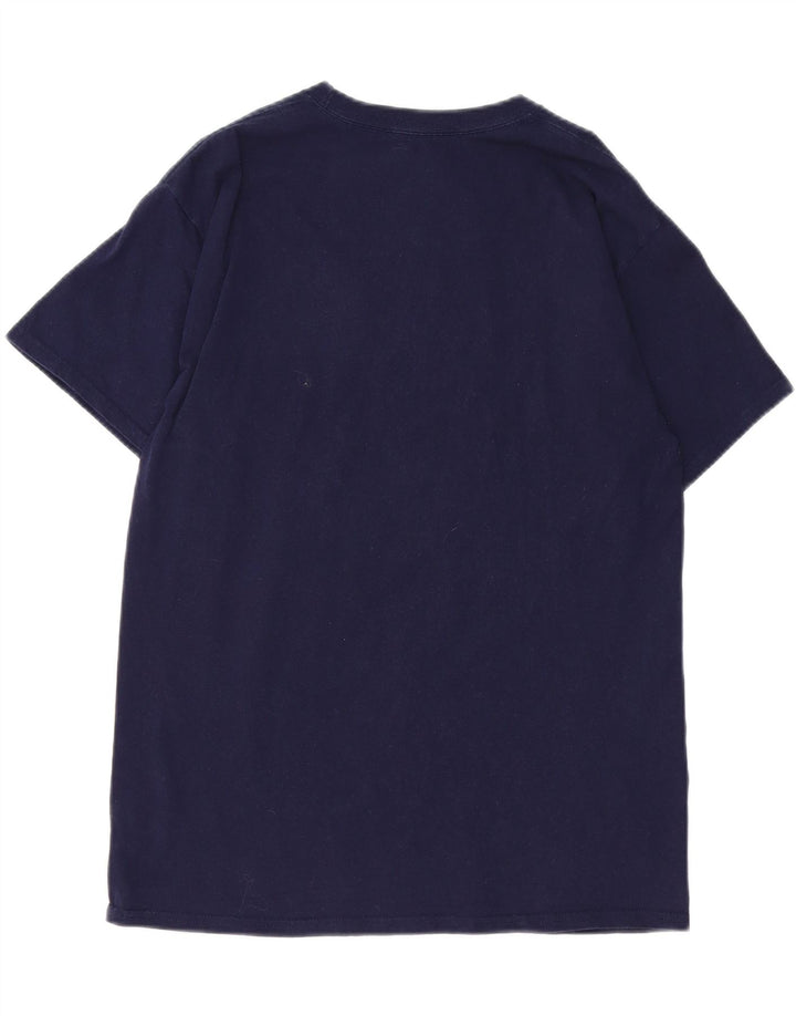 RUSSELL ATHLETIC Mens Graphic T-Shirt Top Medium Navy Blue Vintage Russell Athletic and Second-Hand Russell Athletic from Messina Hembry 