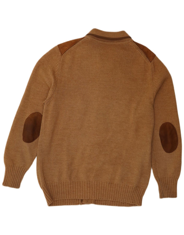Pull Cardigan Homme Vintage IT 56 XL Marron