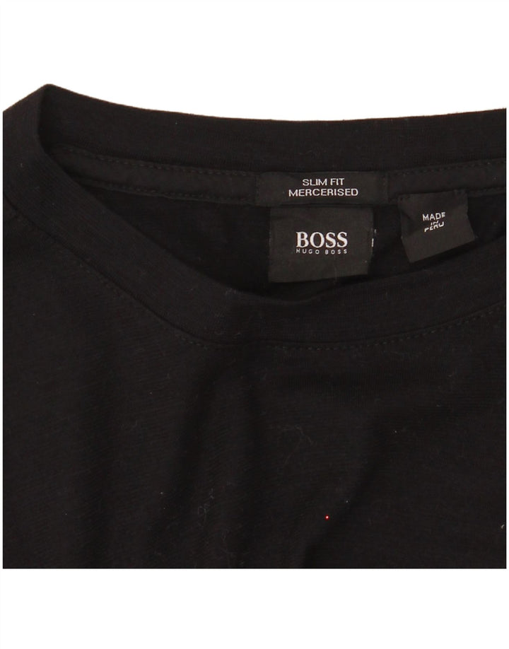 Hugo Boss Mens Slim Fit Top Long Sleeve Medium Black