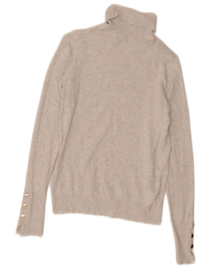 Zara Womens Roll Neck Jumper Sweater UK 12 Medium Grey