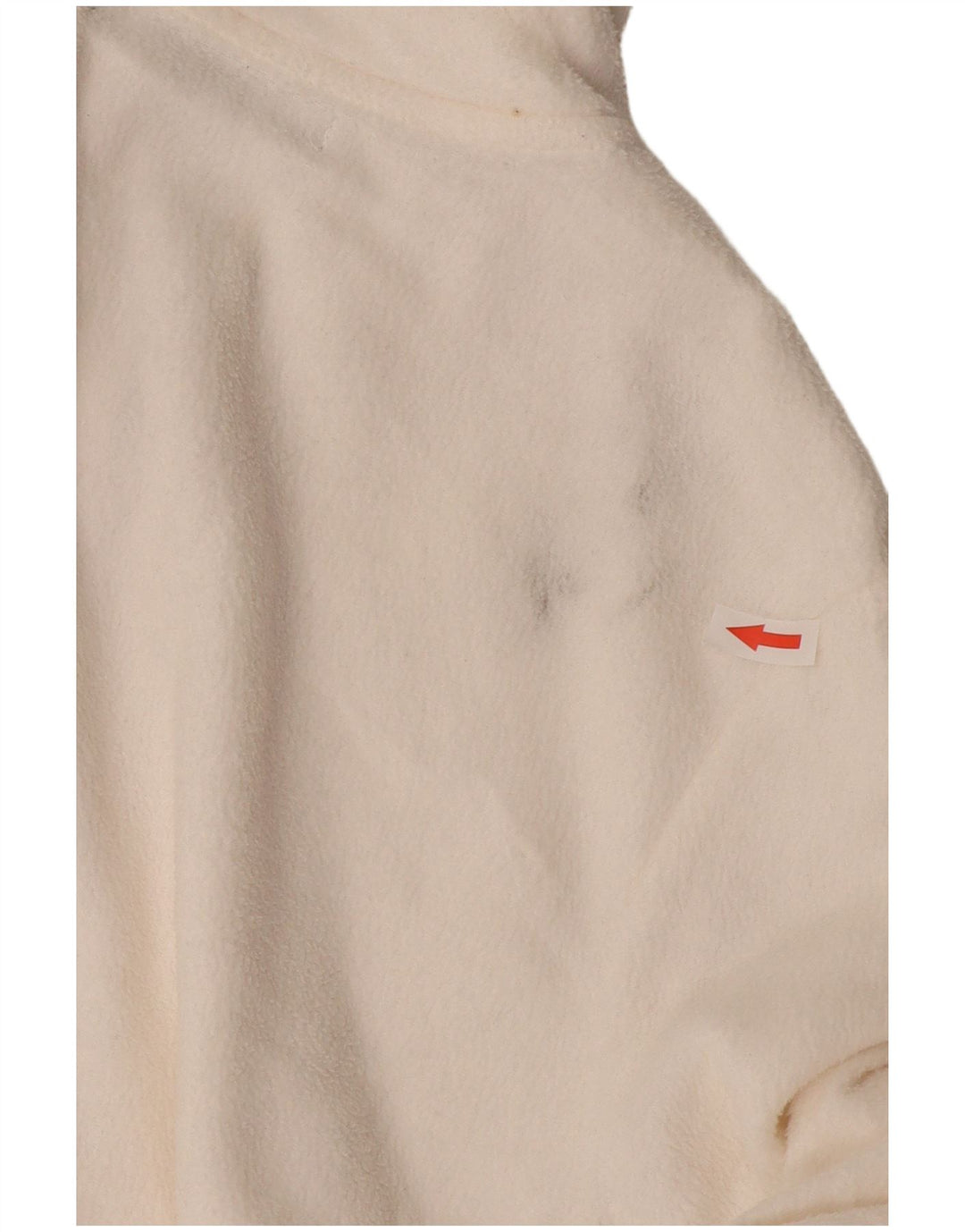Marks & Spencer Womens Fleece Jacket UK 12 Medium Off White Polyester