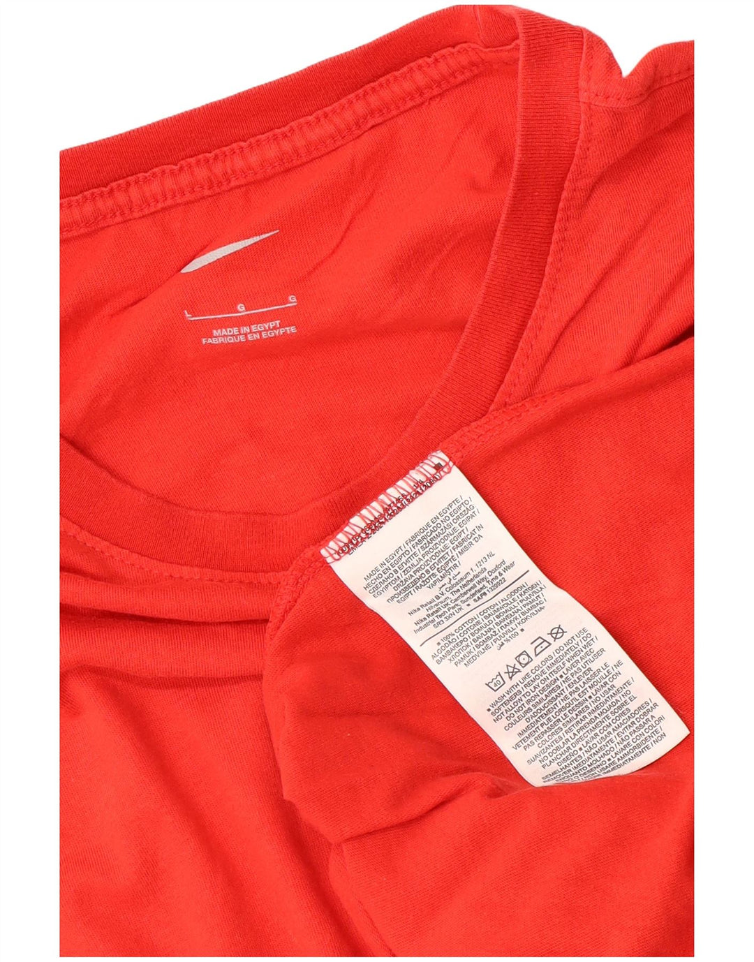 Nike Mens T-Shirt Top Large Red Cotton