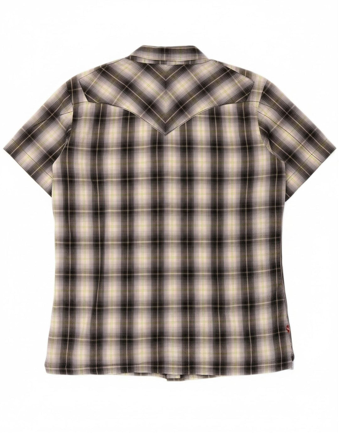 LEVI'S Mens Short Sleeve Shirt Medium Black Check