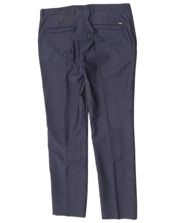 Zara Mens Slim Chino Trousers EU 42 Large W32 L31 Blue