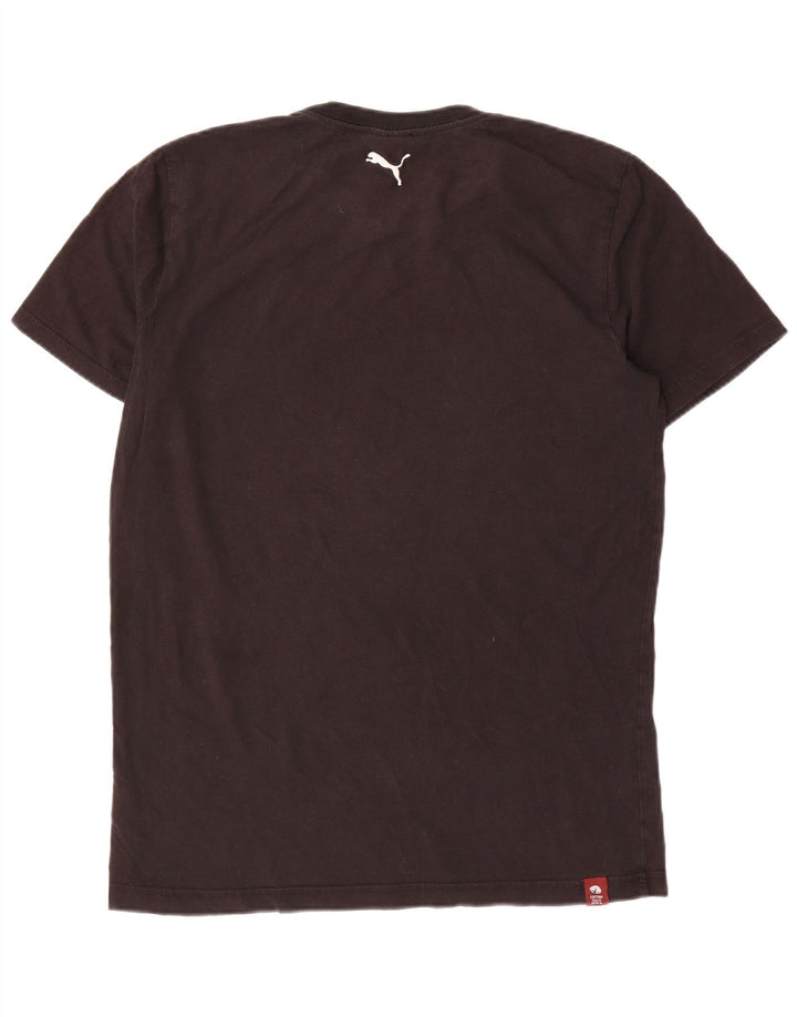 PUMA Mens Graphic T-Shirt Top Medium Navy Blue