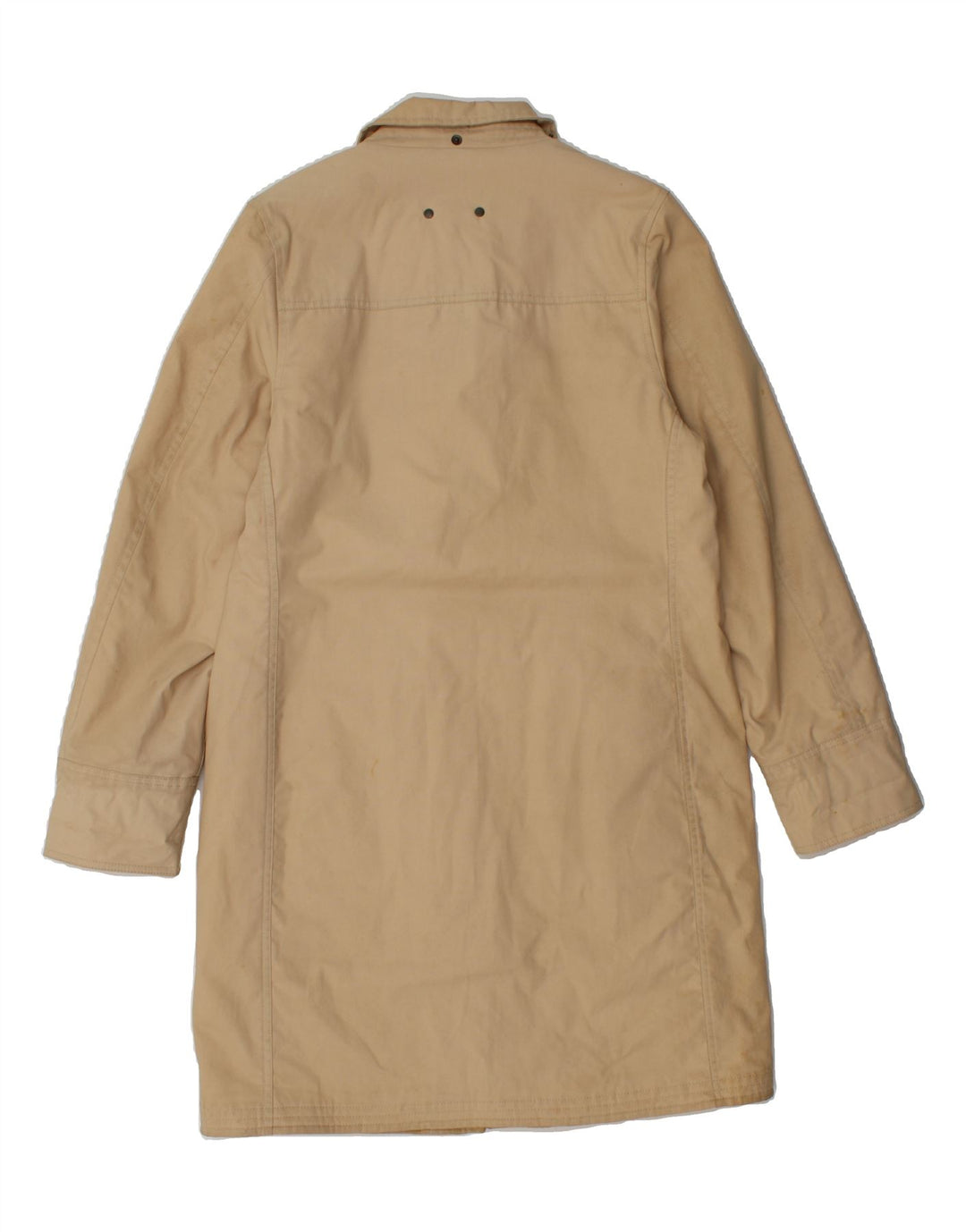 LEVI'S Womens Overcoat UK 14 Medium Beige Cotton Vintage Levi's and Second-Hand Levi's from Messina Hembry 