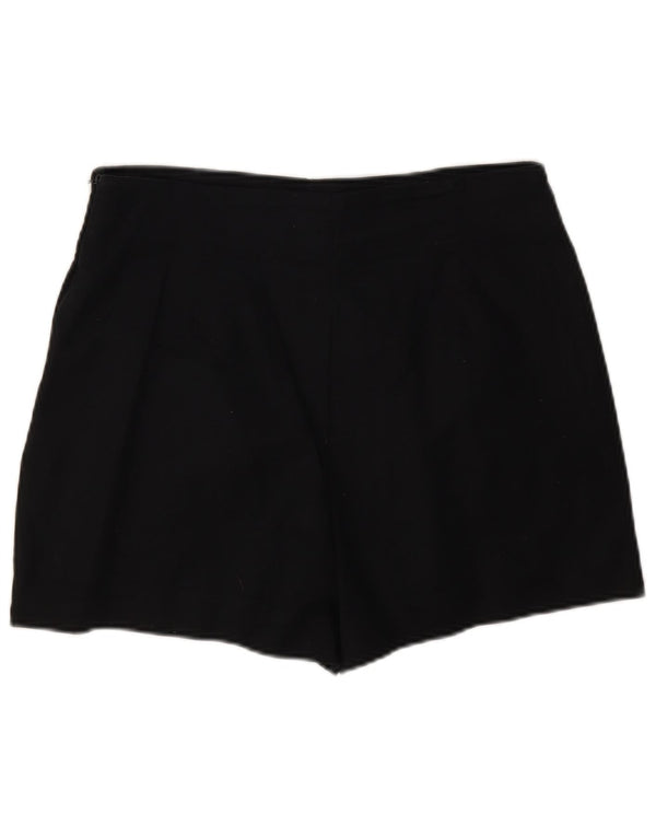 Zara Damen-Hotpants mit hoher Taille, Größe L, W30, schwarze Baumwolle