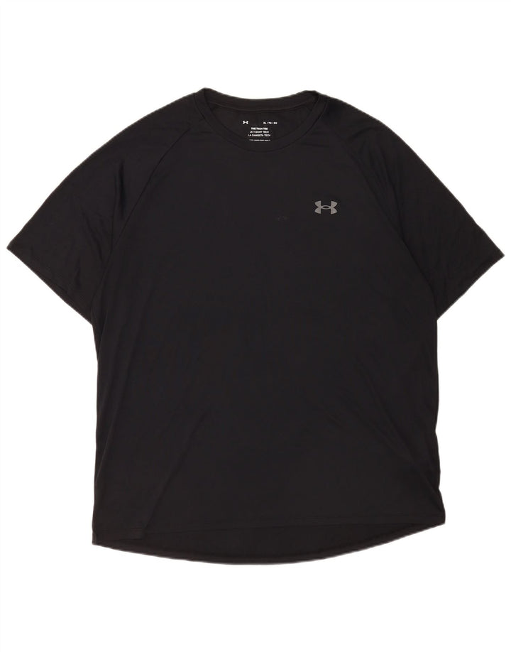 Under Armour Mens T-Shirt Top XL Black Polyester