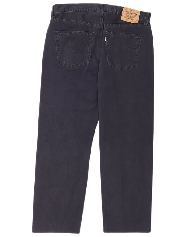 Levi's Mens 551 Straight Loose Fit Casual Παντελόνι W38 L29 Navy Blue Cotton