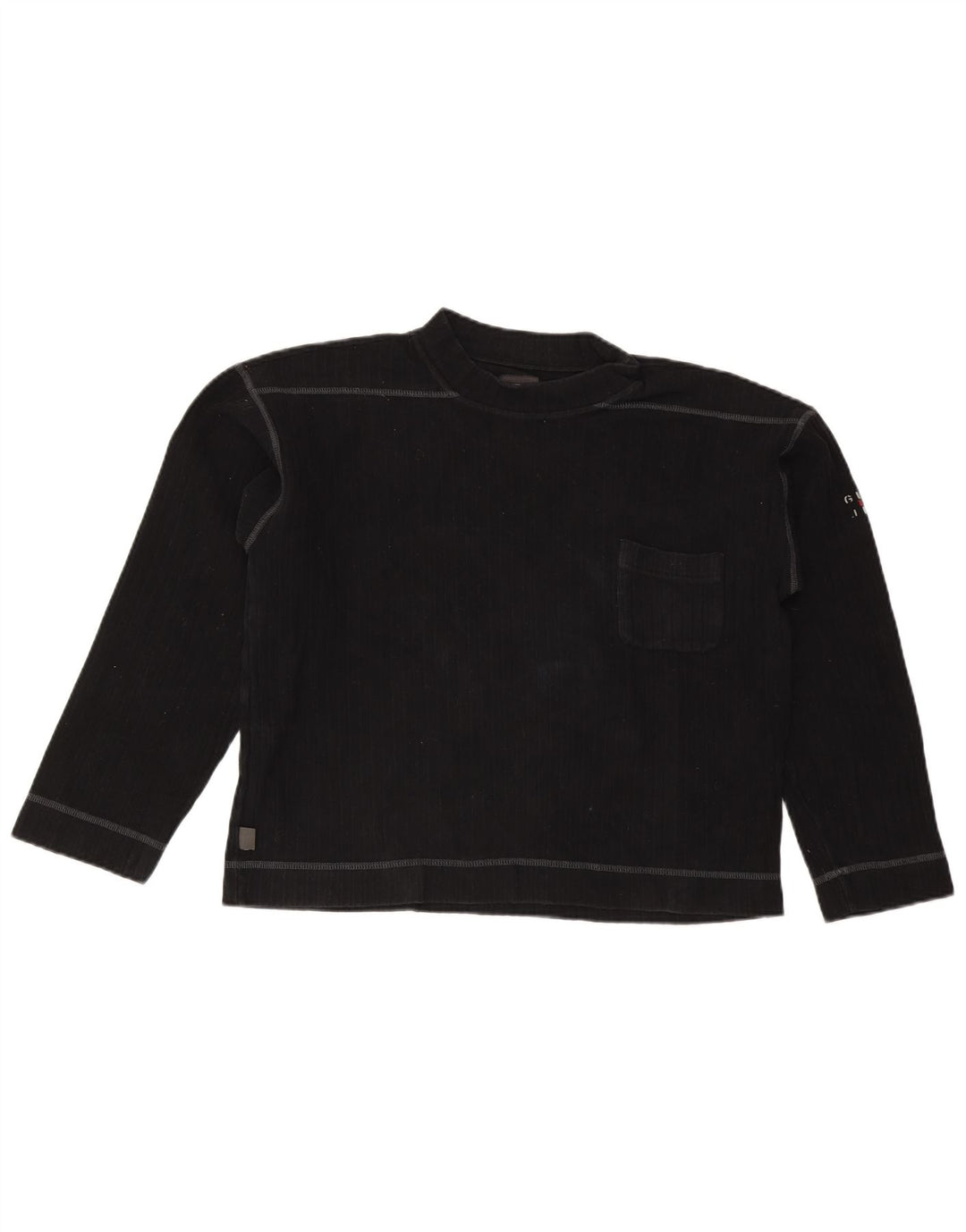 Guess Dametop Langærmet UK 14 Medium Sort Bomuld
