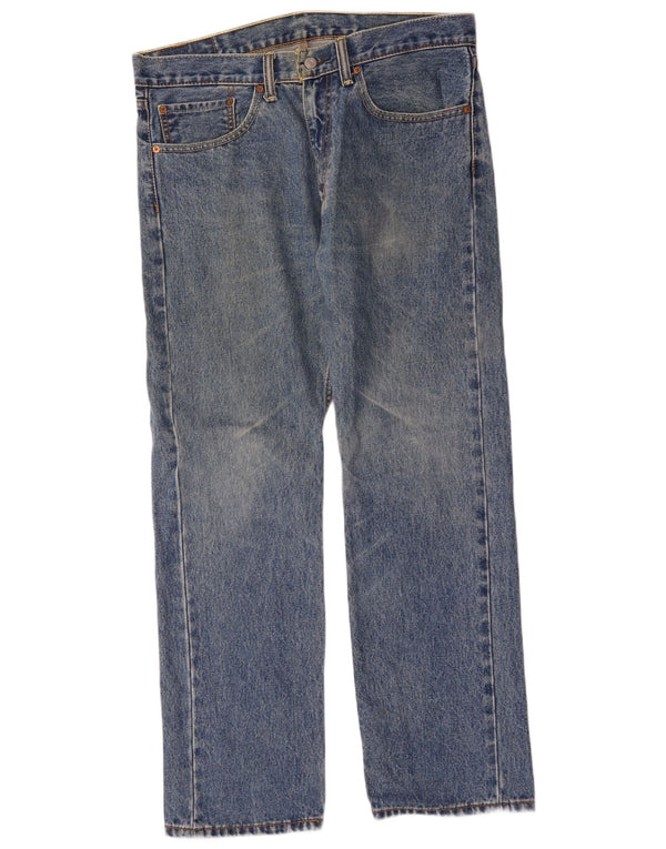 Levi's Mens 505 Straight Jeans W34 L30 Blue Cotton