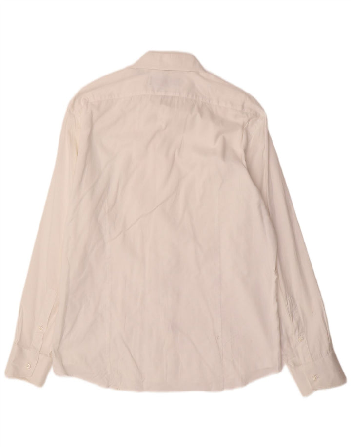 Trussardi Mens Shirt Size 17 XL White Cotton