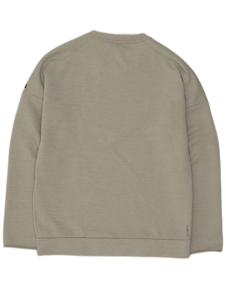 Adidas Mens Graphic Regular Fit Sweatshirt Jumper Medium Green Polyester
