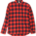 Tommy Hilfiger Camicia da uomo in flanella con vestibilità regolare a quadri, colore rosso medio