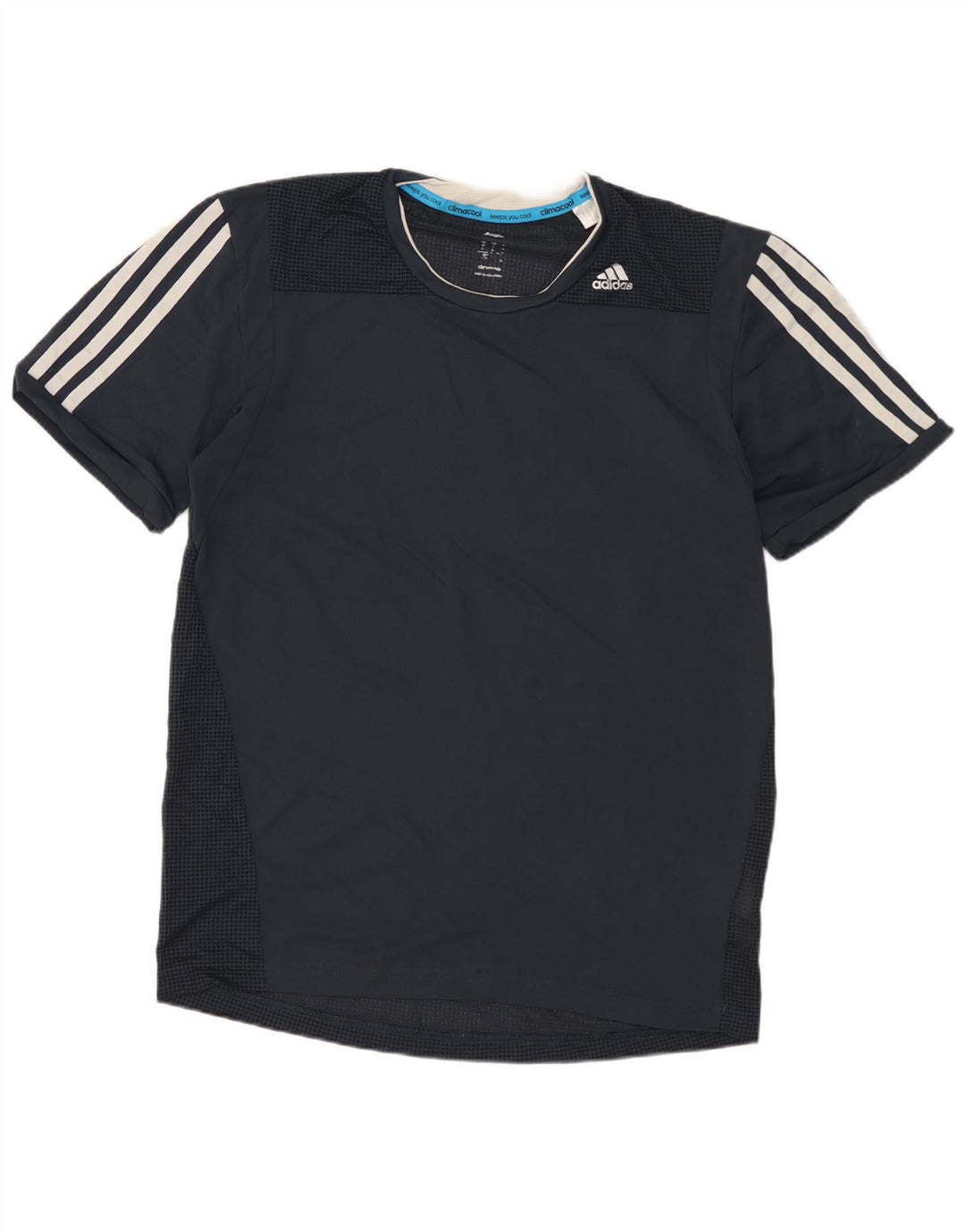 Adidas Mens Climacool Camiseta Top Pequeño Azul Marino Poliéster