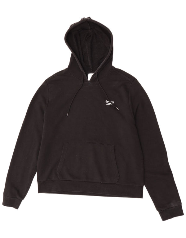 Reebok Herren Kapuzenpullover, groß, schwarze Baumwolle
