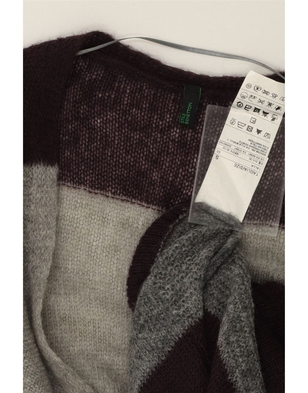 BENETTON Womens Oversized Cardigan Sweater UK 10 Small Multicoloured Vintage Benetton and Second-Hand Benetton from Messina Hembry 