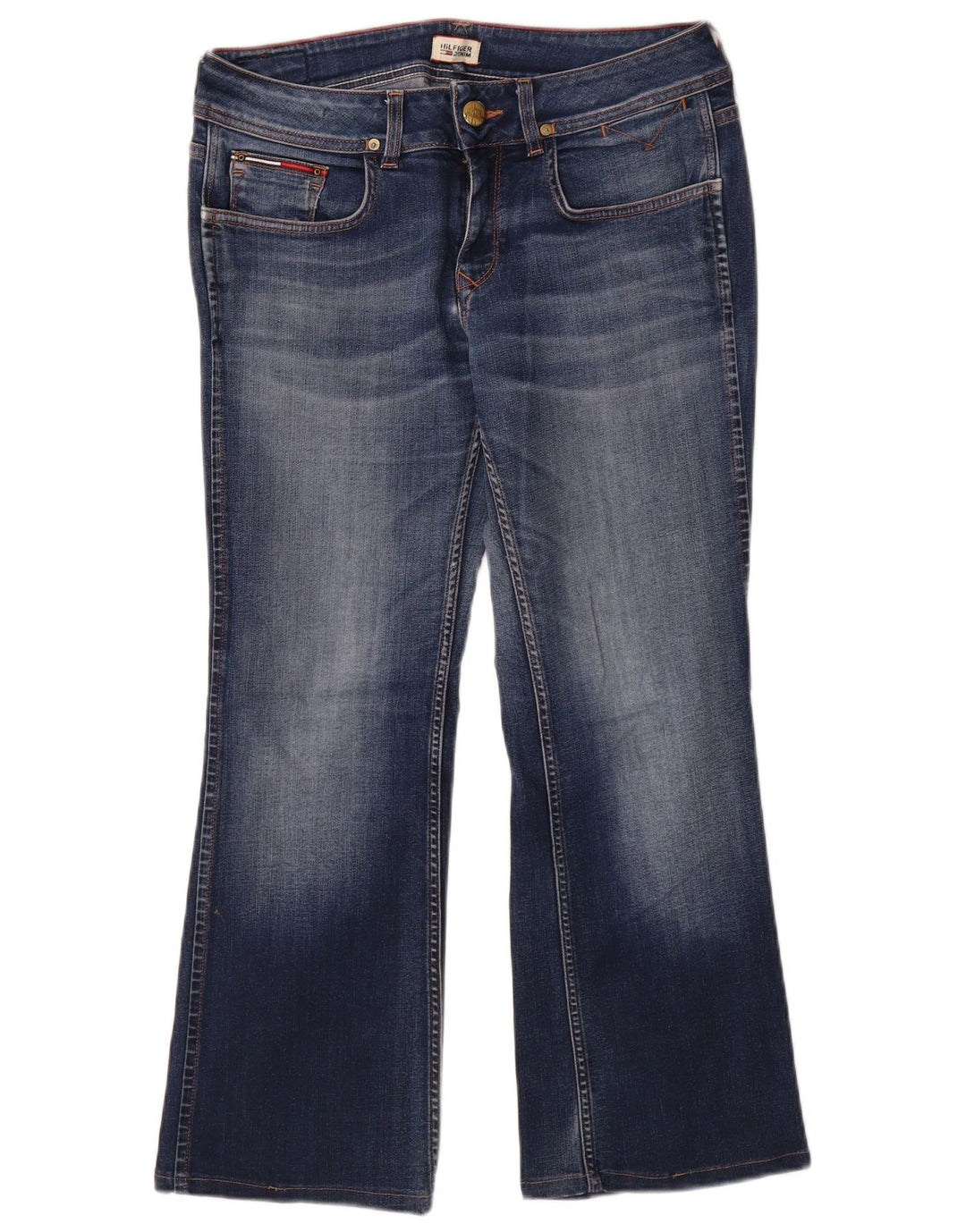 TOMMY HILFIGER Womens Bootcut Jeans W30 L27 Blue Cotton