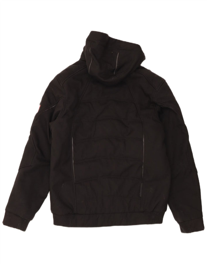 Engelbert Strauss Mens Hooded Padded Jacket UK 38 Medium Black Polyester