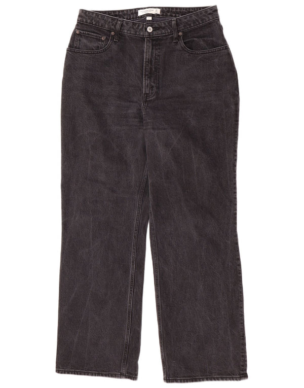 Abercrombie & Fitch Dame Jeans med høj talje US 10 Large W30 L30 Grå