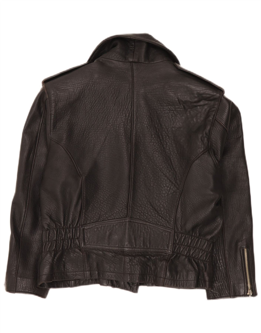 Giacca da motociclista in pelle da donna Chevignon UK 14 media nera
