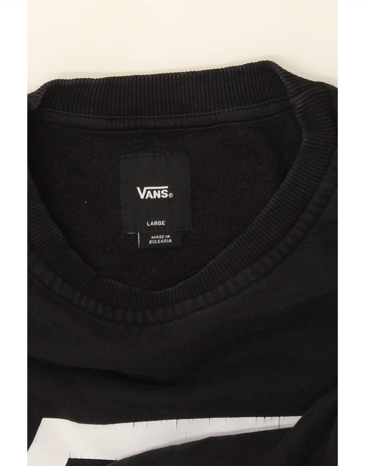 Vans Mens Graphic Sweatshirt Jumper Large Black