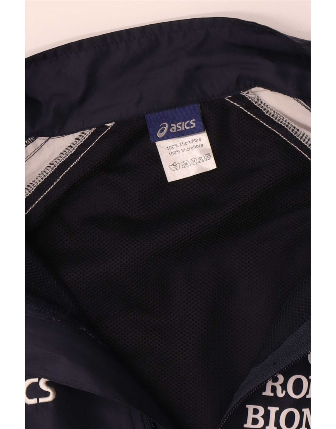 Jachetă de top pentru trening grafic Asics pentru bărbați, mare, bleumarin, color block