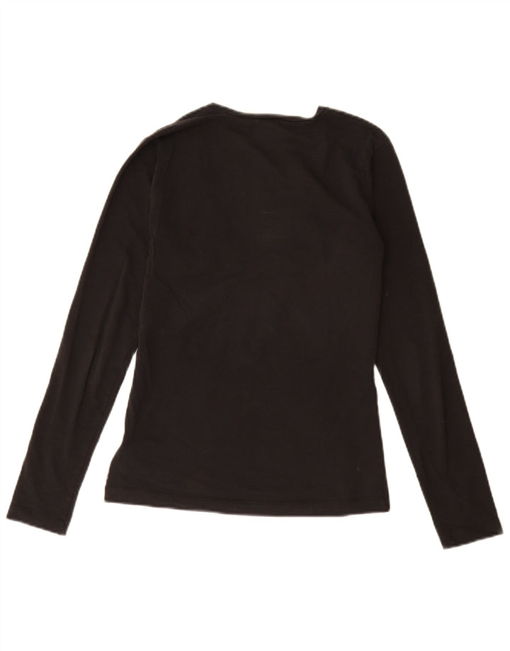 Armani Jeans Dame Top Langærmet EU 38 Medium Sort Bomuld