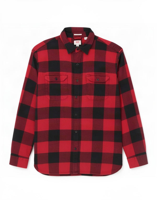 Levi's Chemise Flanelle Homme Rouge Large Vichy Coton