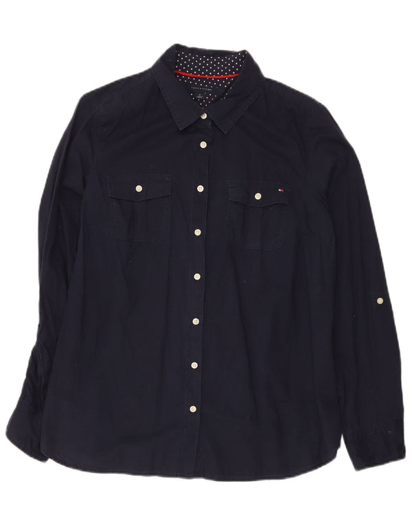 Tommy Hilfiger γυναικείο πουκάμισο UK 14 Medium Navy Blue
