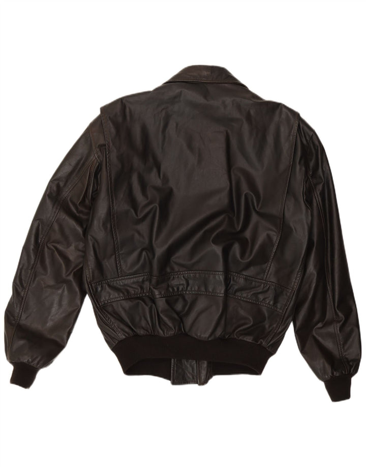 Vintage Herren Lederjacke IT 48 Mittelbraun