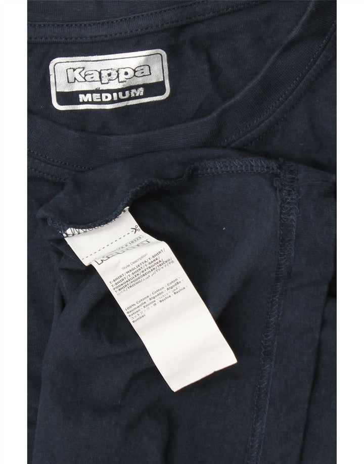 Kappa Mens T-Shirt Top Medium Navy Blue Cotton