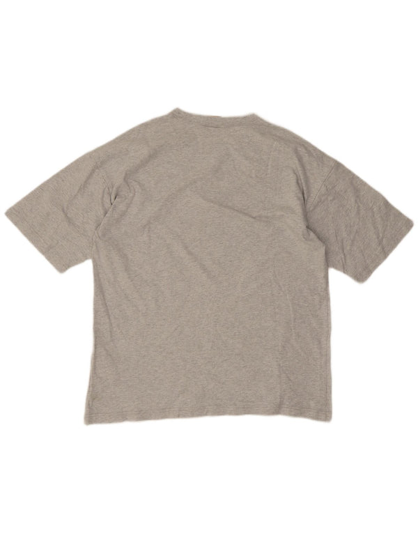 Champion Herre Grafisk T-Shirt Top Stor Grå Bomuld