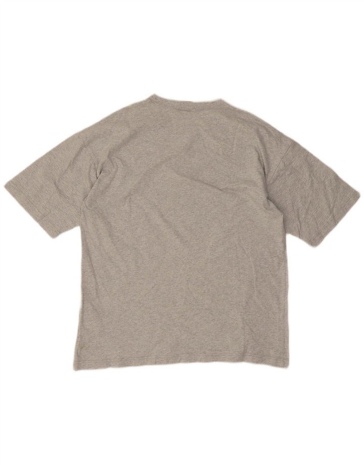 Champion Mens Graphic T-Shirt Top Large Grey Cotton