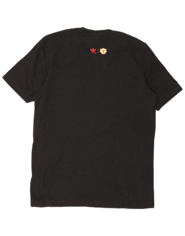 Adidas Herren Manchester United Graphic T-Shirt Top Large Schwarz Baumwolle