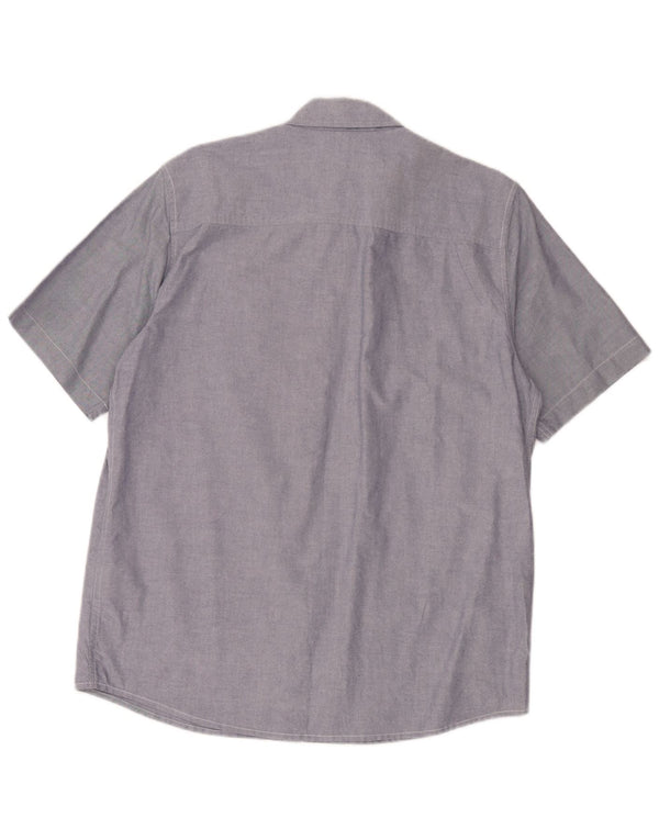 Koszula męska Carhartt z krótkim rękawem XL, niebieska, bawełniana w kwiaty