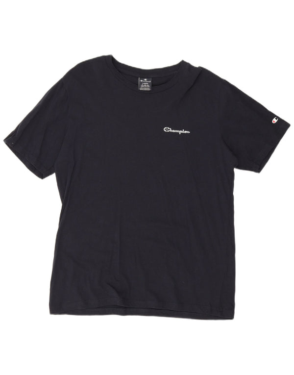 Champion Herren T-Shirt Top Large Marineblau Baumwolle