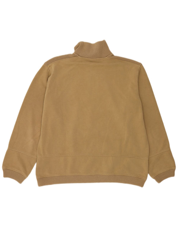 Felpa Champion da uomo con zip e collo, maglione XL, cotone beige