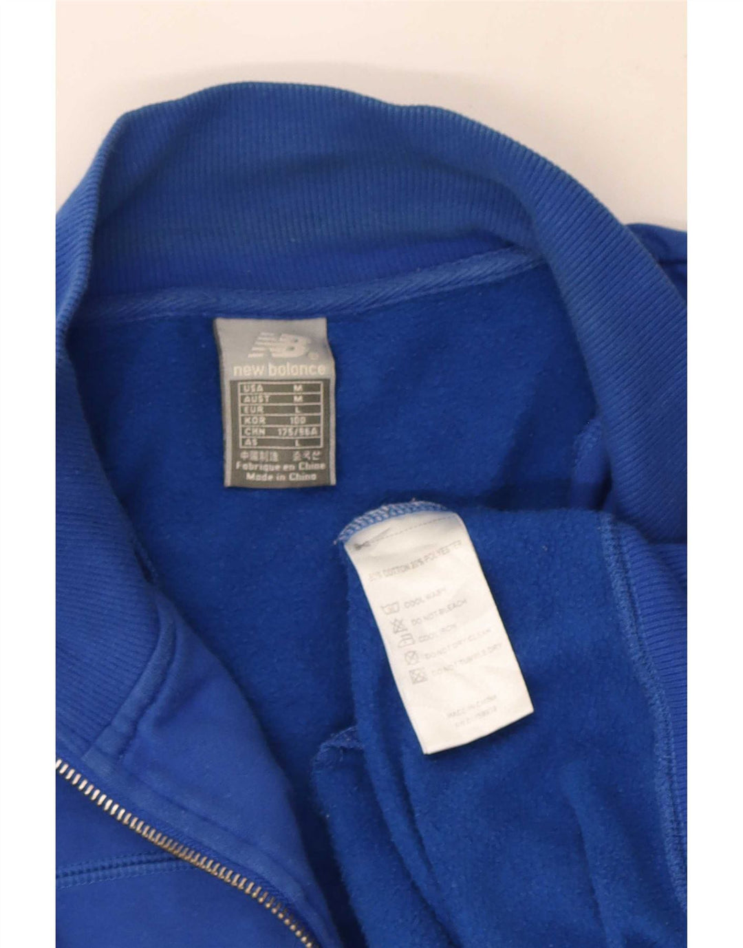 New Balance Veste de Survêtement Homme Bleu Moyen Coton