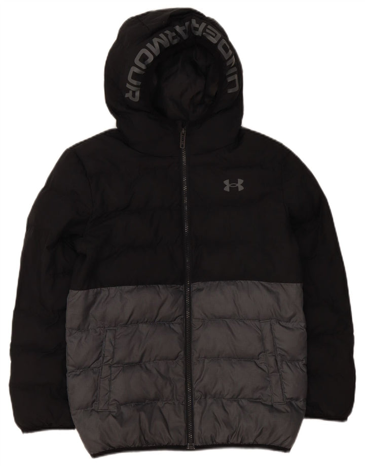 Under Armour Boys grafisk polstret jakke 10-11 år Sort Colourblock