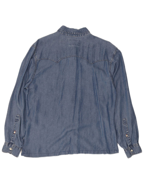 Joop Womens Denim Shirt UK 14 Medium Blue