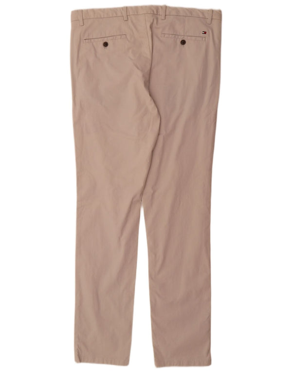 Pantaloni chino slim da uomo Tommy Hilfiger W36 L34 cotone bianco sporco