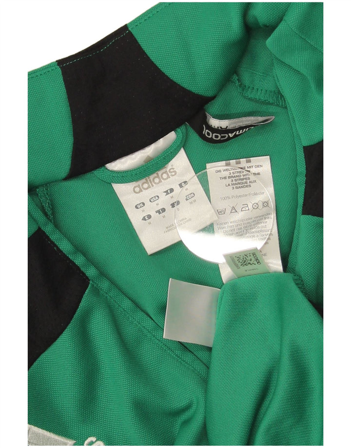 Adidas Mens Climacool Pullover Tracksuit Top Medium Green Colourblock