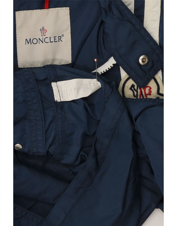 Moncler Ветровка для мальчиков 13-14 лет Темно-синяя полиэстер с цветными блоками