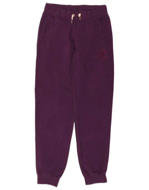 Puma Womens Tracksuit Trousers Joggers UK 12 Medium Purple Cotton
